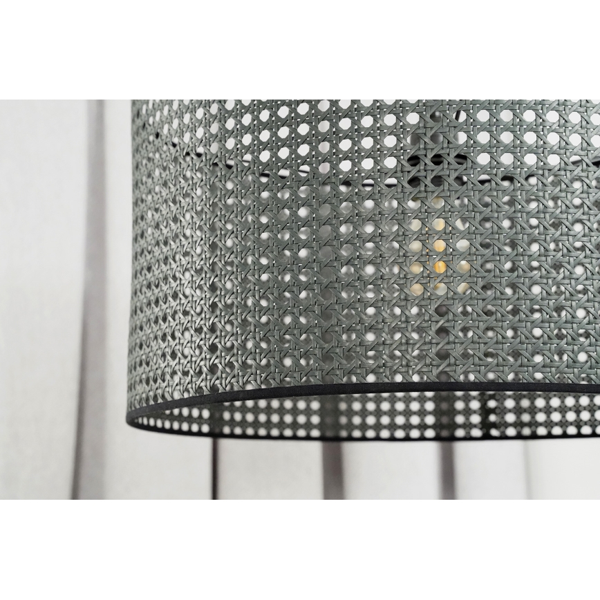 Duolla - Aufbauleuchte ROLLER RATTAN 1xE27/15W/230V d 45 cm schwarz