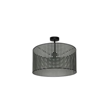 Duolla - Aufbauleuchte ROLLER RATTAN 1xE27/15W/230V d 45 cm schwarz