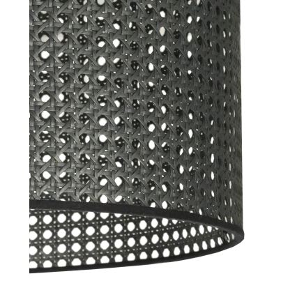 Duolla - Aufbauleuchte ROLLER RATTAN 1xE27/15W/230V d 45 cm schwarz
