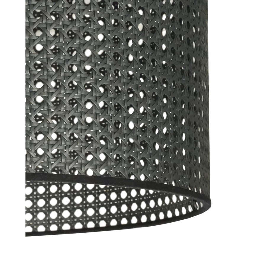 Duolla - Aufbauleuchte ROLLER RATTAN 1xE27/15W/230V d 45 cm schwarz