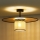 Duolla - Aufbauleuchte TOKYO RATTAN 1xE27/15W/230V d 50 cm golden/Rattan