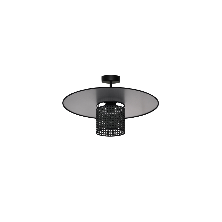 Duolla - Aufbauleuchte TOKYO RATTAN 1xE27/15W/230V d 50 cm schwarz/silbern