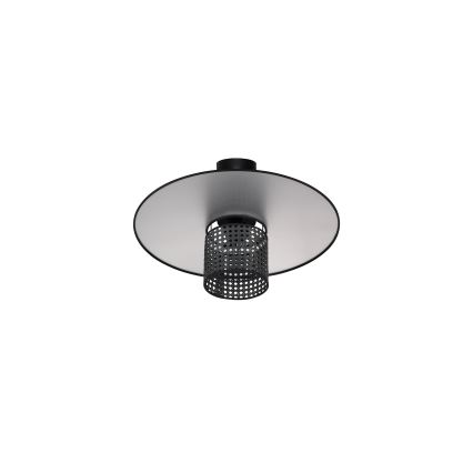 Duolla - Aufbauleuchte TOKYO RATTAN 1xE27/15W/230V d 50 cm schwarz/silbern