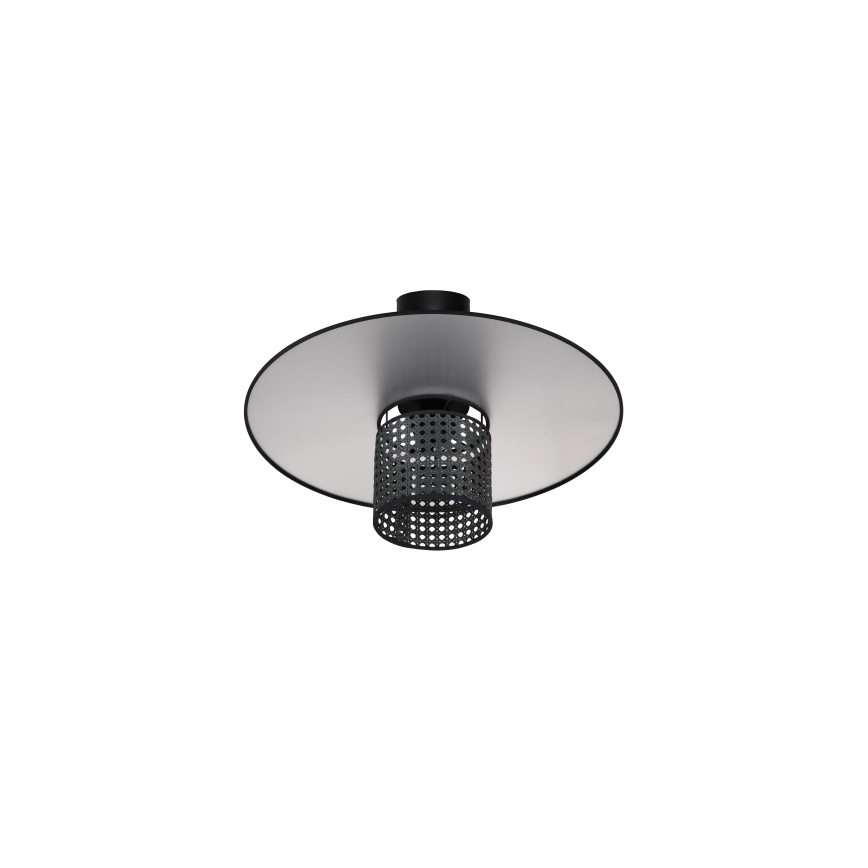 Duolla - Aufbauleuchte TOKYO RATTAN 1xE27/15W/230V d 50 cm schwarz/silbern
