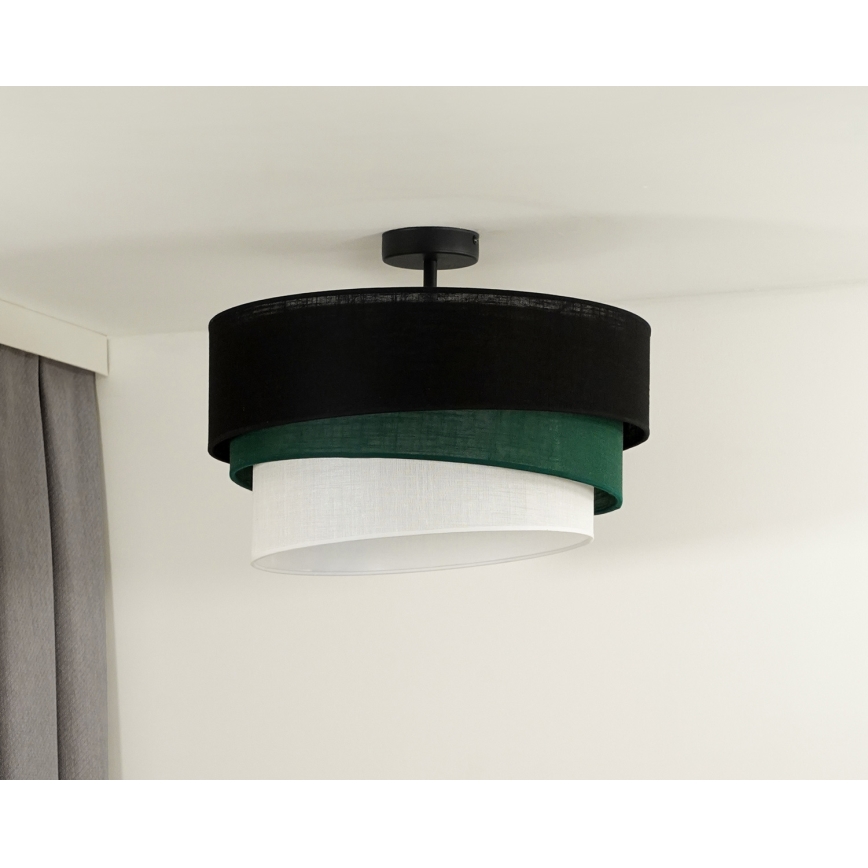 Duolla - Aufbauleuchte TRIO 1xE27/15W/230V d 45 cm schwarz/grün/weiß
