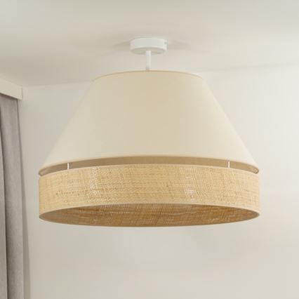Duolla - Aufbauleuchte YUTE AVIGNON 1xE27/15W/230V d 60 cm cremefarben/beige