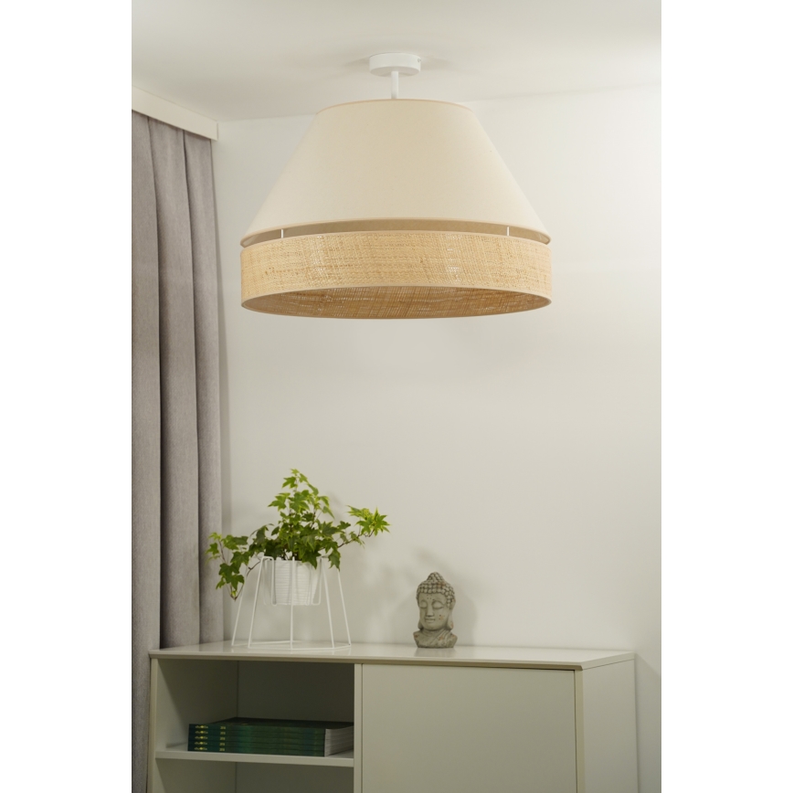 Duolla - Aufbauleuchte YUTE AVIGNON 1xE27/15W/230V d 60 cm cremefarben/beige