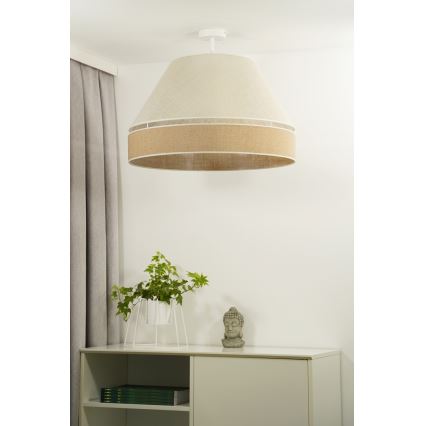 Duolla - Aufbauleuchte YUTE AVIGNON 1xE27/15W/230V d 60 cm grau/braun