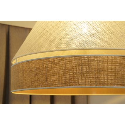 Duolla - Aufbauleuchte YUTE AVIGNON 1xE27/15W/230V d 60 cm grau/braun