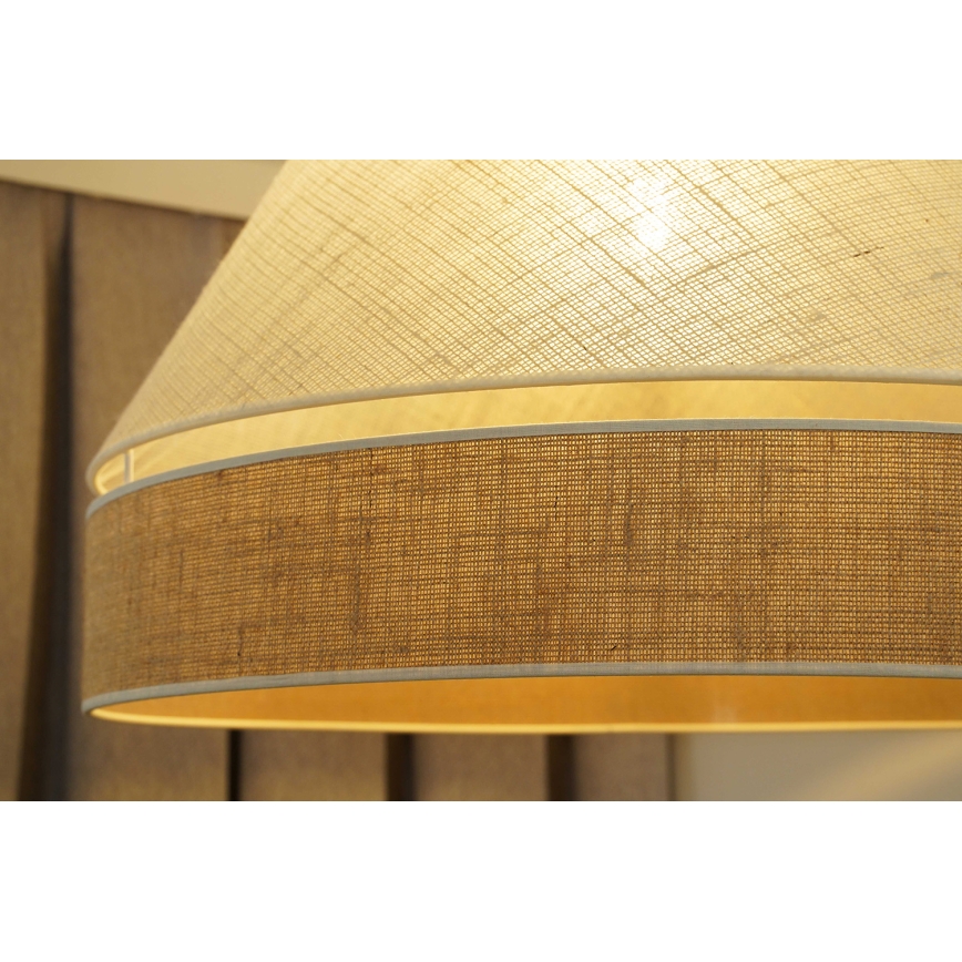 Duolla - Aufbauleuchte YUTE AVIGNON 1xE27/15W/230V d 60 cm grau/braun