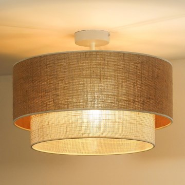 Duolla - Aufbauleuchte YUTE BOHO 1xE27/15W/230V d 45 cm braun/cremefarben