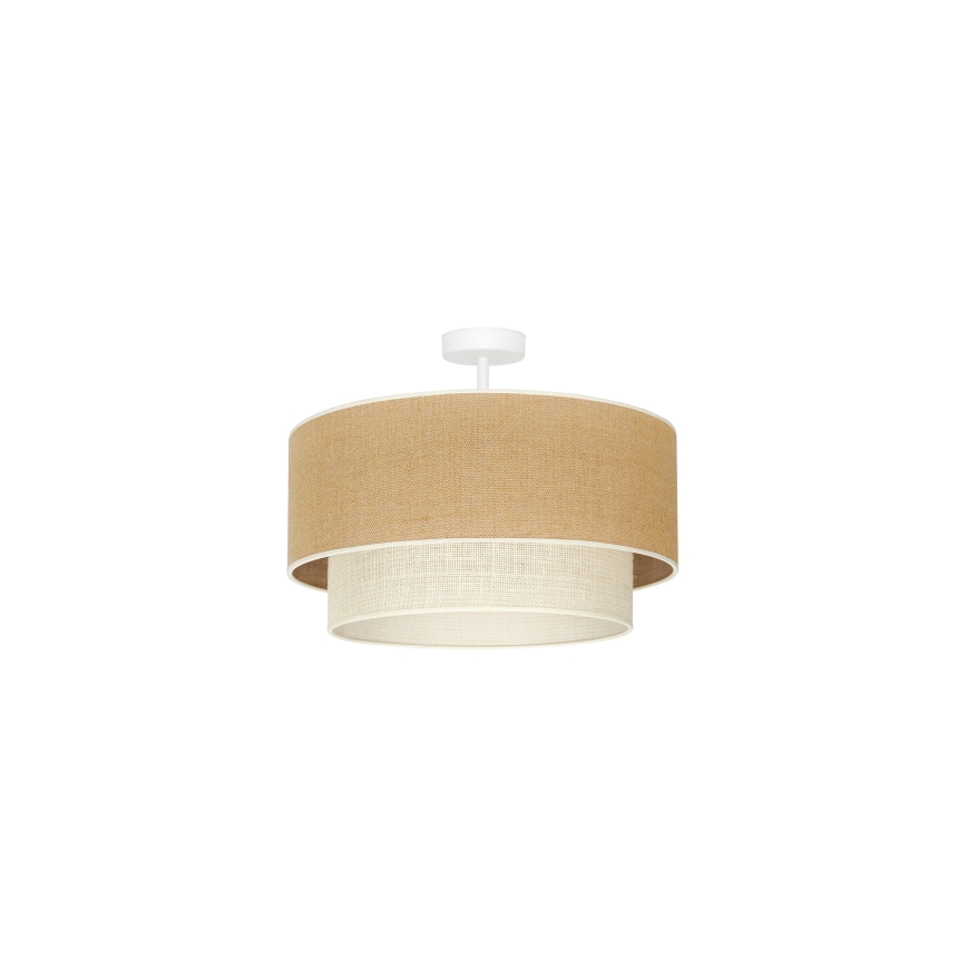 Duolla - Aufbauleuchte YUTE BOHO 1xE27/15W/230V d 45 cm braun/cremefarben
