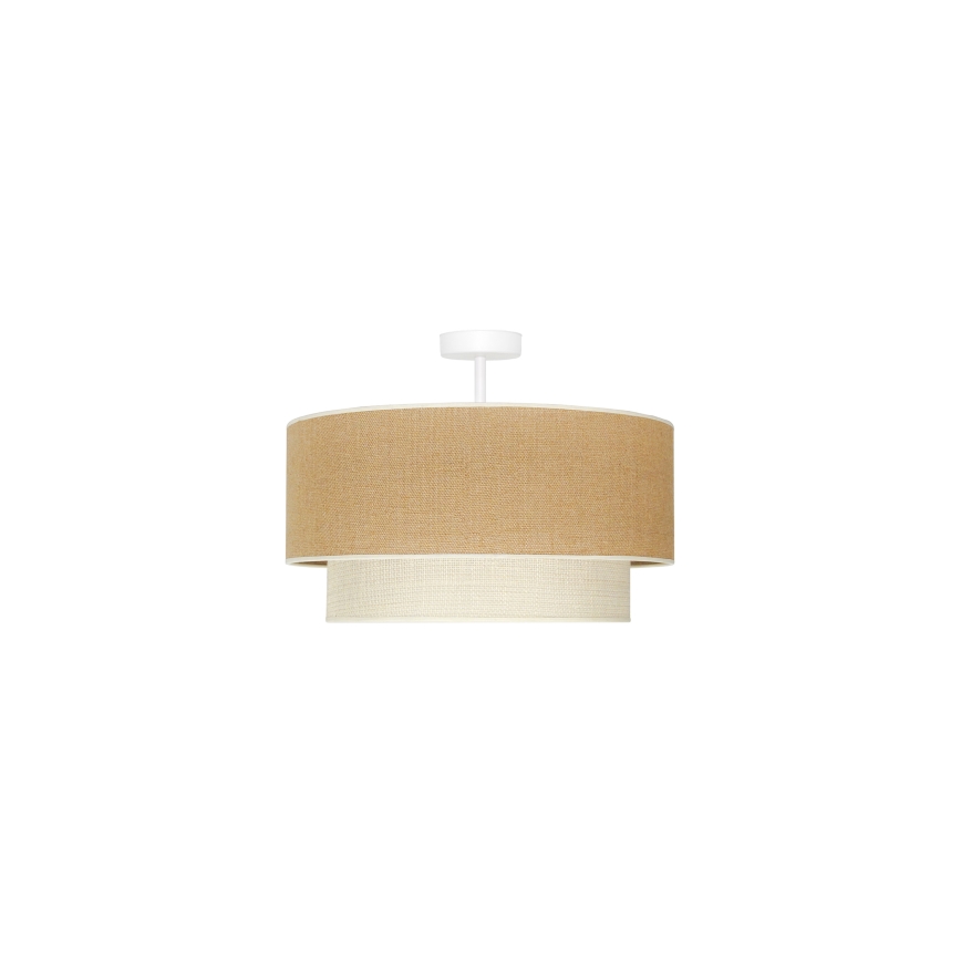 Duolla - Aufbauleuchte YUTE BOHO 1xE27/15W/230V d 45 cm braun/cremefarben