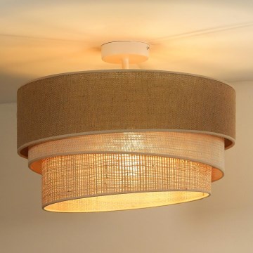 Duolla - Aufbauleuchte YUTE TRIO 3xE27/15W/230V d 60 cm braun/grau/beige