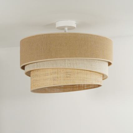 Duolla - Aufbauleuchte YUTE TRIO 3xE27/15W/230V d 60 cm braun/grau/beige