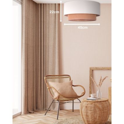 Duolla - Deckenleuchte BOHO 1xE27/15W/230V Durchmesser 45 cm beige/braun