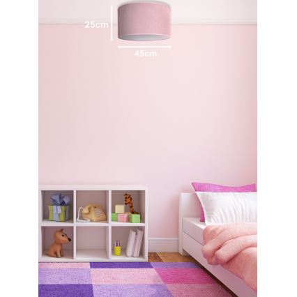 Duolla - Deckenleuchte BRISTOL 1xE27/15W/230V Ø 45 cm rosa/weiß