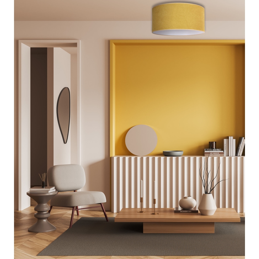 Duolla - Deckenleuchte BRISTOL 3xE27/15W/230V Ø 60 cm gelb/weiß