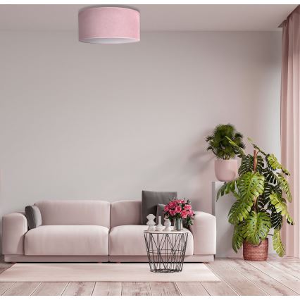 Duolla - Deckenleuchte BRISTOL 3xE27/15W/230V Ø 60 cm rosa/weiß