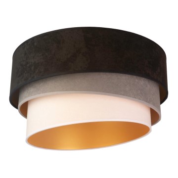 Duolla - Deckenleuchte DEVON 1xE27/40W/230V Ø 45 cm schwarz/grau/beige