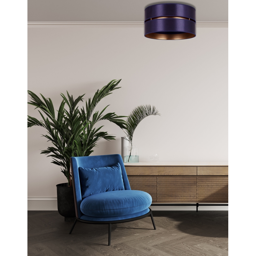 Duolla - Deckenleuchte DUO 1xE27/15W/230V d 40 cm blau/golden