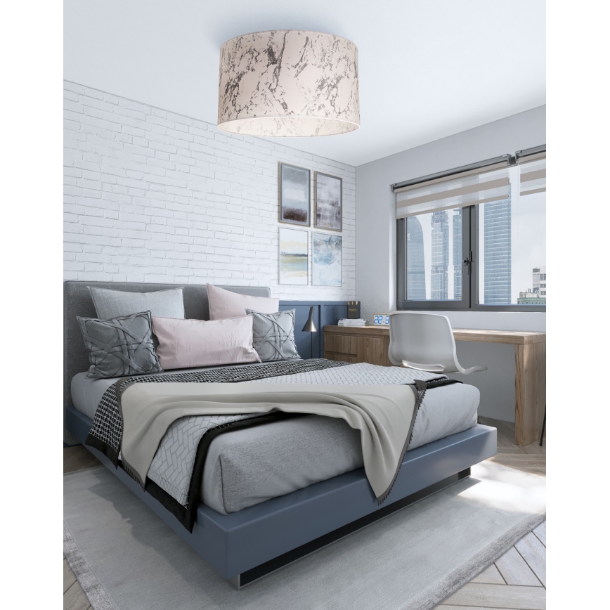 Duolla - Deckenleuchte MARBLE 1xE27/40W/230V d 45 cm weiß/grau