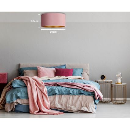 Duolla - Deckenleuchte ROLLER 3xE27/15W/230V Ø 60 cm rosa/gold