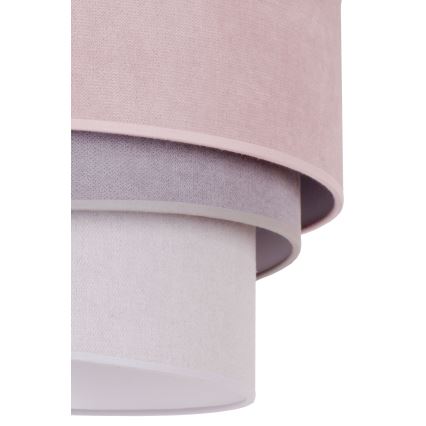 Duolla - Deckenleuchte TRIO 1xE27/15W/230V Ø 45 cm rosa/grau/weiß