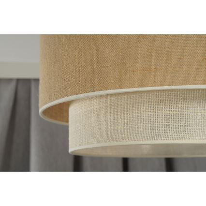 Duolla - Deckenleuchte YUTE BOHO 3xE27/15W/230V d 60 cm braun/cremefarben