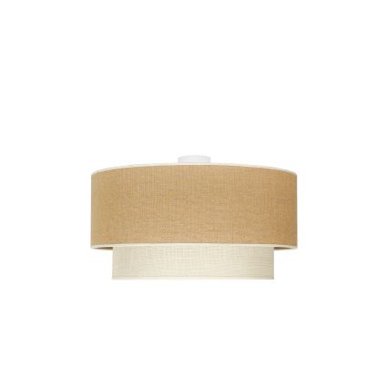 Duolla - Deckenleuchte YUTE BOHO 3xE27/15W/230V d 60 cm braun/cremefarben