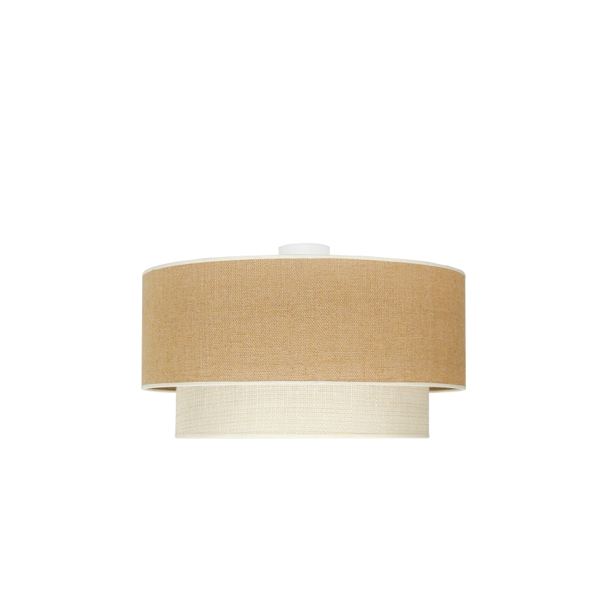 Duolla - Deckenleuchte YUTE BOHO 3xE27/15W/230V d 60 cm braun/cremefarben