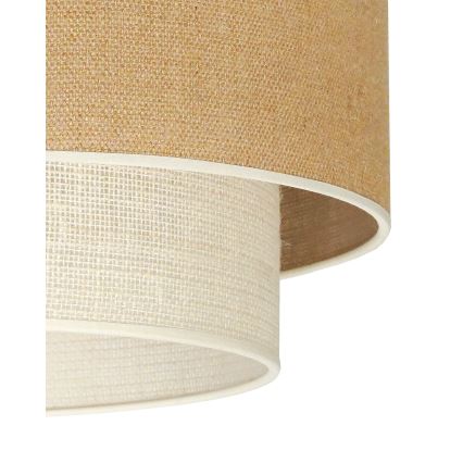 Duolla - Deckenleuchte YUTE BOHO 3xE27/15W/230V d 60 cm braun/cremefarben