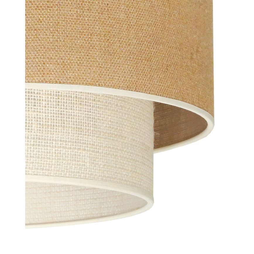 Duolla - Deckenleuchte YUTE BOHO 3xE27/15W/230V d 60 cm braun/cremefarben