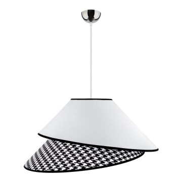 Duolla - Hängeleuchte an Kabel COCO 1xE27/40W/230V Ø 50 cm weiß/schwarz