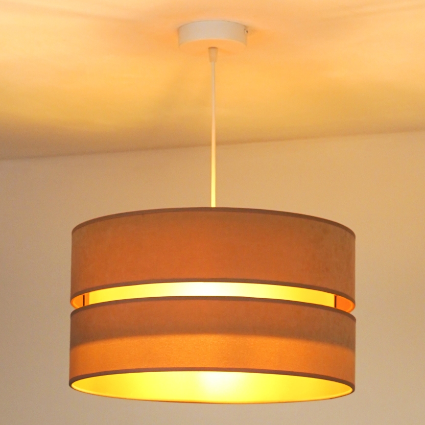 Duolla - Hängeleuchte an Kabel DUO 1xE27/15W/230V Ø 40 cm beige