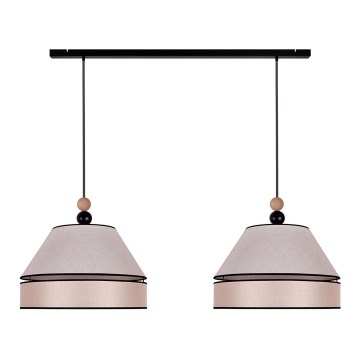 Duolla - Hängeleuchte an Schnur AVIGNON 2xE27/15W/230V beige