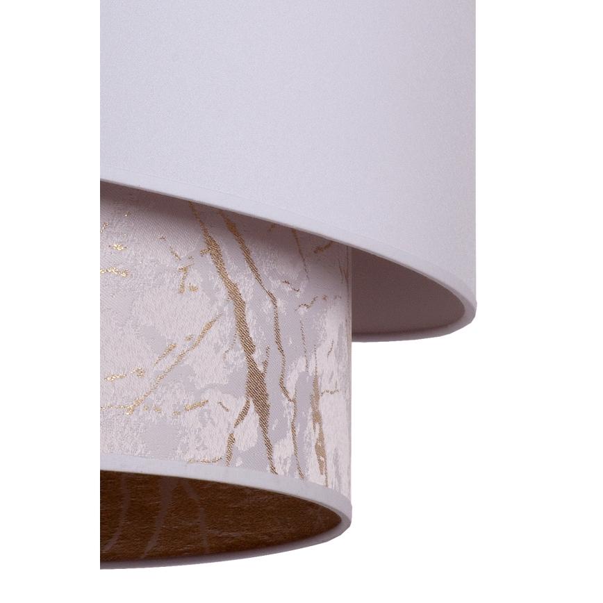 Duolla - Hängeleuchte an Schnur PARIS 1xE27/15W/230V d 40 cm weiß/beige