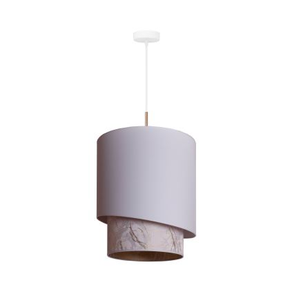 Duolla - Hängeleuchte an Schnur PARIS 1xE27/15W/230V d 40 cm weiß/beige