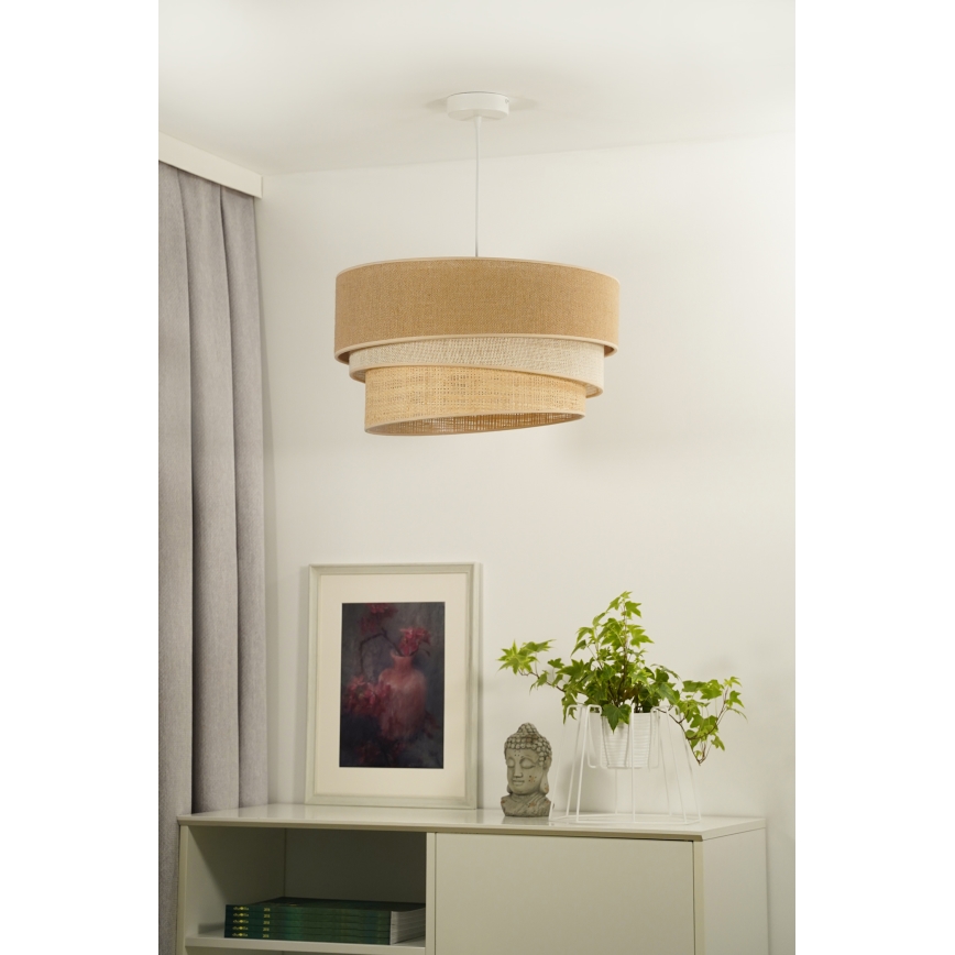 Duolla - Hängeleuchte an Schnur YUTE TRIO 1xE27/15W/230V d 45 cm braun/grau/beige