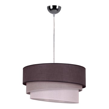 Duolla - Hängeleuchte an Seil TRIO 1xE27/40W/230V Ø 45 cm Anthrazit/Grau/Weiß