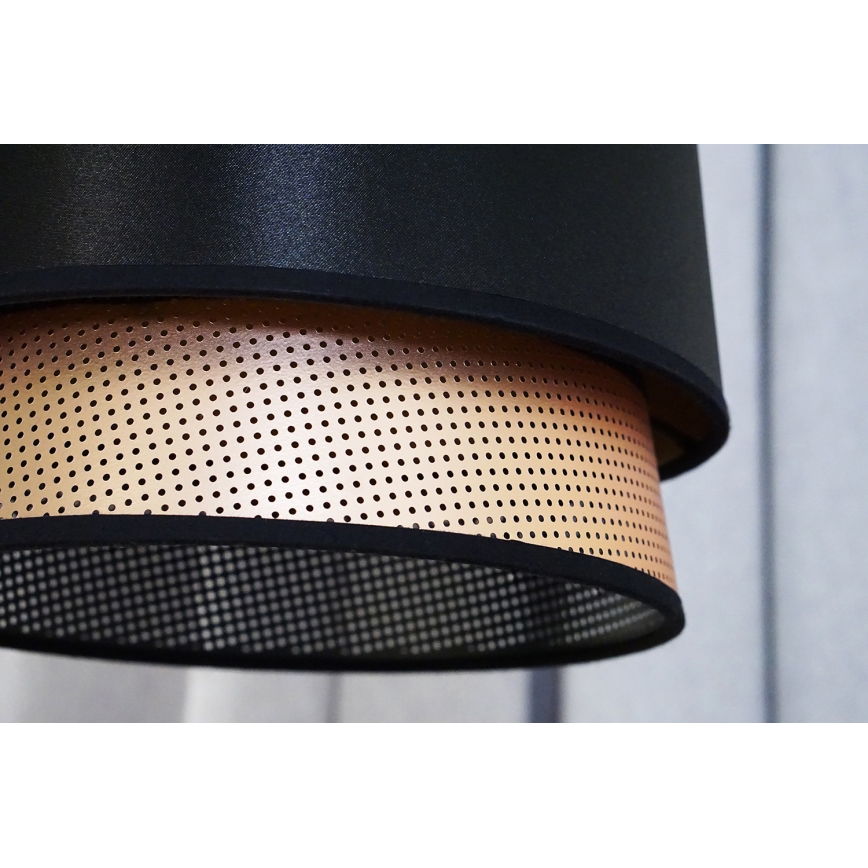 Duolla - Hängeleuchte BELL SHINY 1xE27/15W/230V d 25 cm schwarz/kupfern