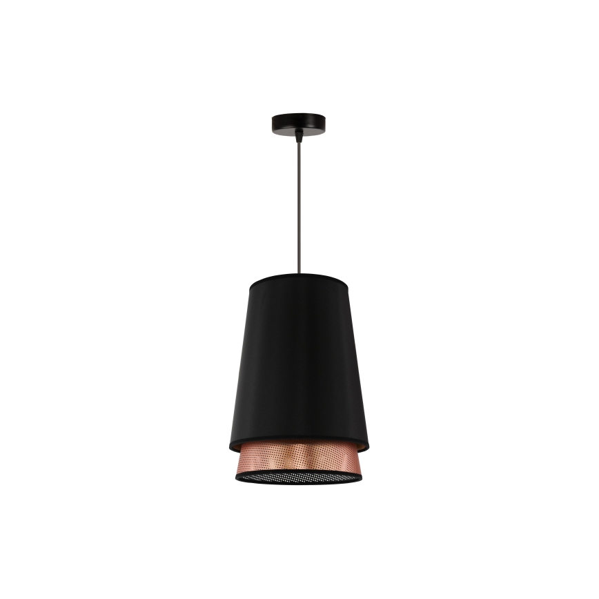Duolla - Hängeleuchte BELL SHINY 1xE27/15W/230V d 25 cm schwarz/kupfern