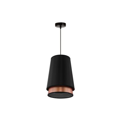 Duolla - Hängeleuchte BELL SHINY 1xE27/15W/230V d 25 cm schwarz/kupfern