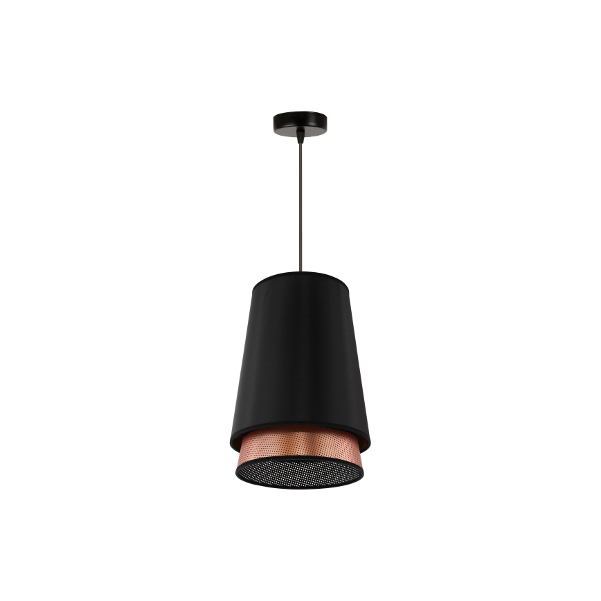 Duolla - Hängeleuchte BELL SHINY 1xE27/15W/230V d 25 cm schwarz/kupfern