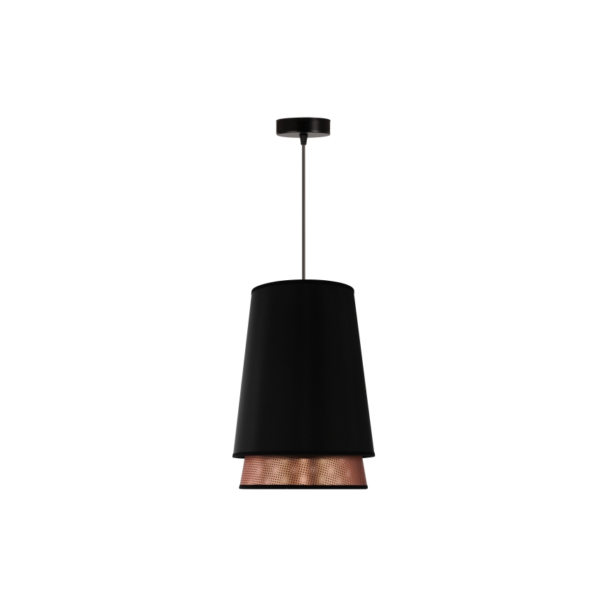 Duolla - Hängeleuchte BELL SHINY 1xE27/15W/230V d 25 cm schwarz/kupfern