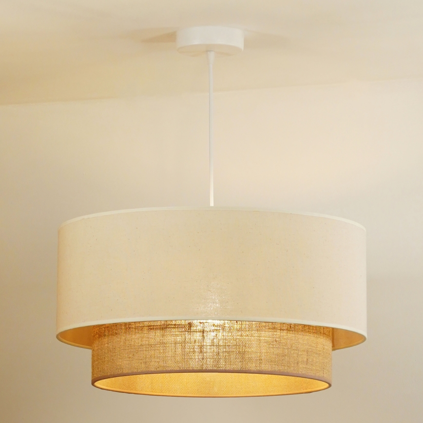 Duolla - Hängeleuchte BOHO 1xE27/15W/230V beige/braun
