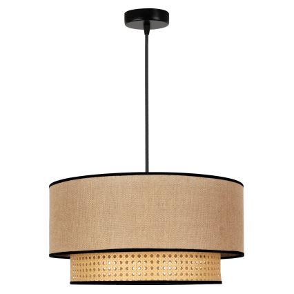 Duolla - Hängeleuchte BOHO 1xE27/15W/230V d 45 cm beige/Rattan