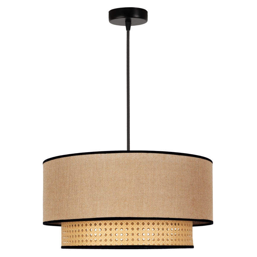 Duolla - Hängeleuchte BOHO 1xE27/15W/230V d 45 cm beige/Rattan
