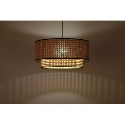 Duolla - Hängeleuchte BOHO 1xE27/15W/230V d 45 cm beige/Rattan