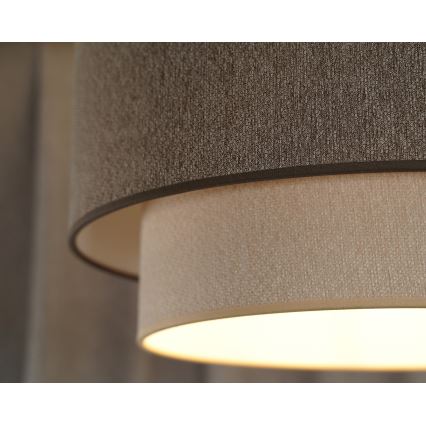 Duolla - Hängeleuchte BOHO ECO RECYCLING 1xE27/15W/230V d 45 cm braun/cremefarben